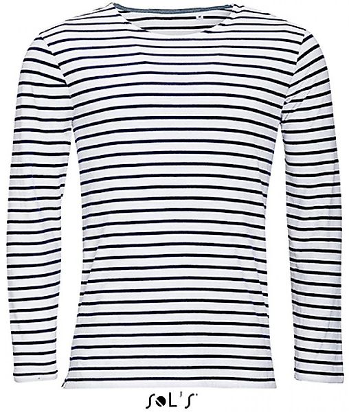 SOLS Langarmshirt Herren Longsleeve Striped T-Shirt günstig online kaufen