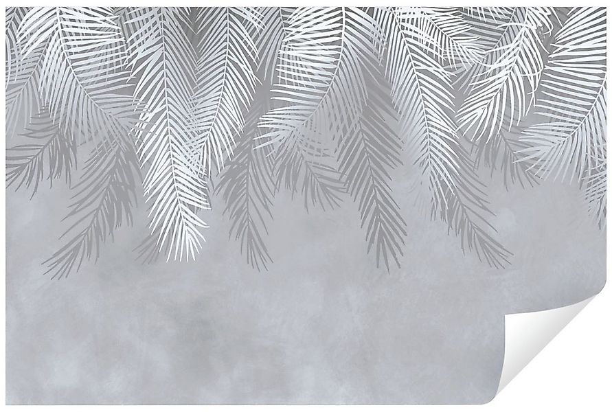 Wallarena Fototapete Blätter Palmenblätter Betonoptik Moderne Wohnzimmer od günstig online kaufen