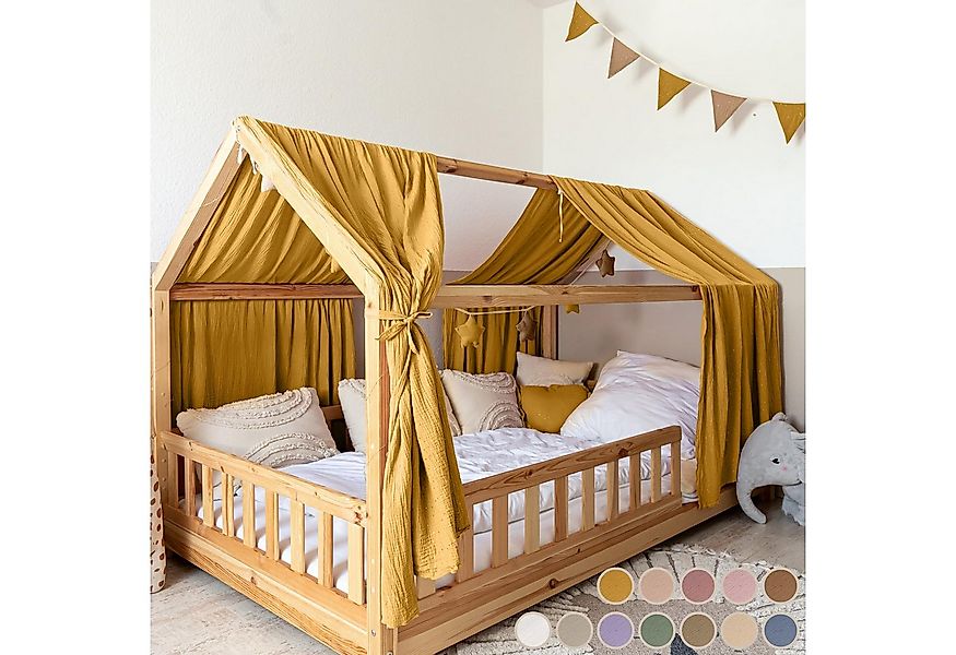lilimaus Betthimmel Hausbetthimmel Baumwoll Musselin Betthimmel Kinder Haus günstig online kaufen