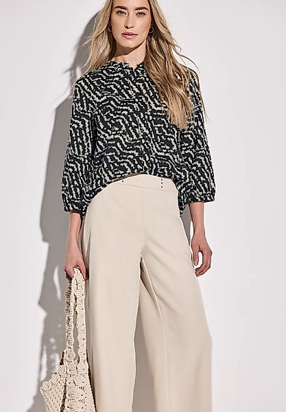STREET ONE Rüschenbluse, 3/4 Arm, mit Rüschen und grafischem Print günstig online kaufen