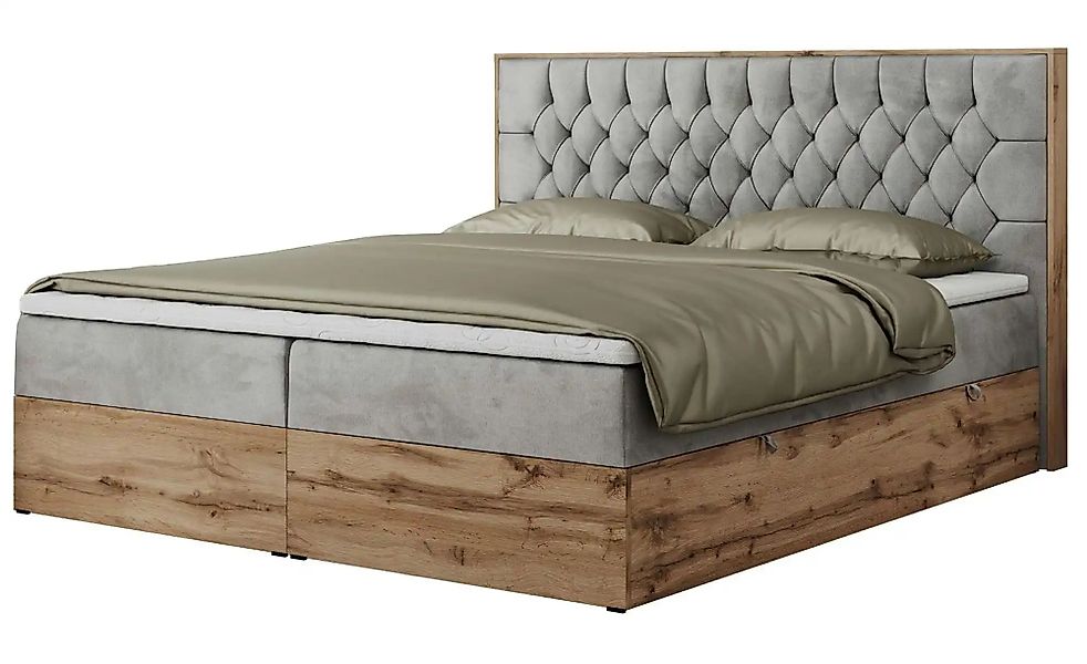 Boxbett mit Bettkasten Amore ¦ grau ¦ Maße (cm): B: 148 H: 115 Betten > Kom günstig online kaufen