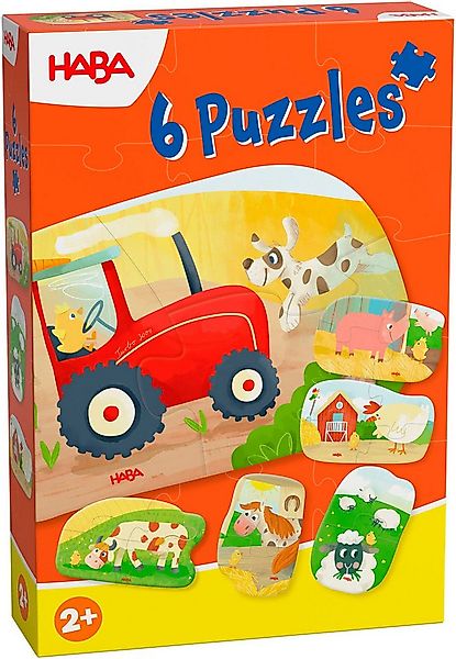 Haba Puzzle 6 erste Puzzles Bauernhof, 18 Puzzleteile günstig online kaufen
