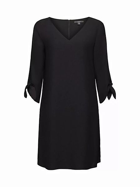Esprit Collection Midikleid Crêpe-Kleid mit Laser-Cut-Details günstig online kaufen