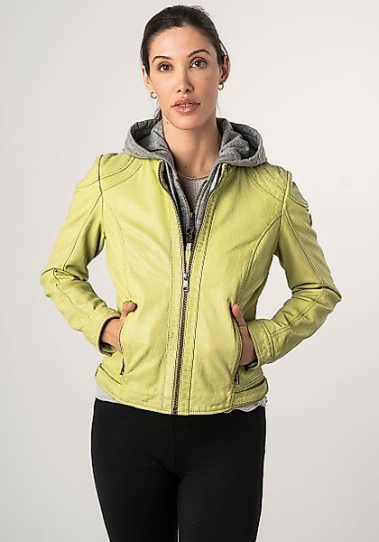 Mauritius Lederjacke MWAdila mit Stehkragen, Kapuze, günstig online kaufen