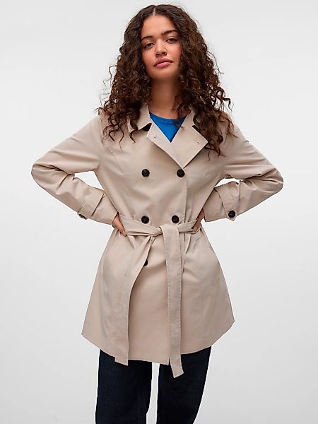Vero Moda Trenchcoat VMCHELSEA OLIVIA TRENCHCOAT NOOS kurzer 2-Reiher mit a günstig online kaufen