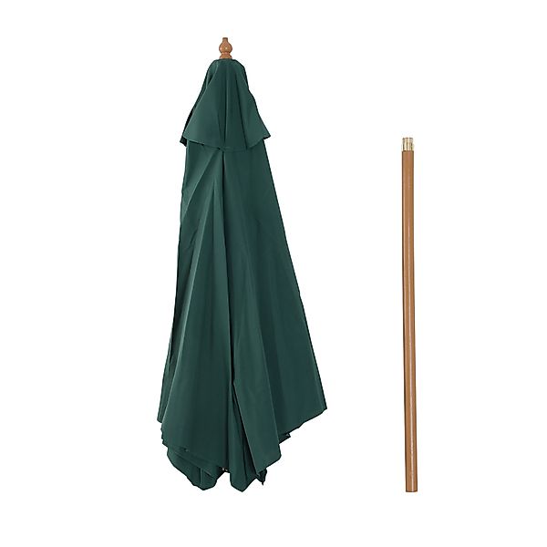 Outsunny Gartenschirm 2,5x2,3m, Sonnenschirm mit 6 Holzstreben und Polyeste günstig online kaufen