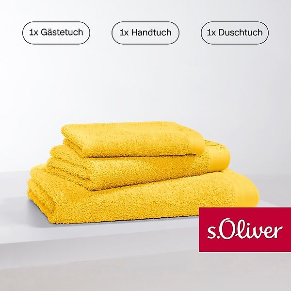 s.Oliver Handtuch Set »s.Oliver, Premium Qualität, 600 gr/m²,«, (Set, 3 St. günstig online kaufen