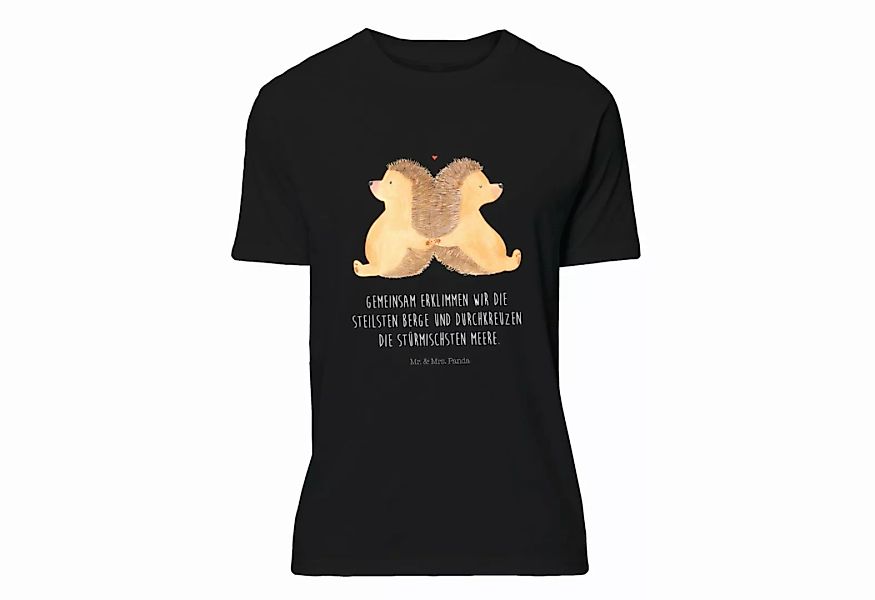 Mr. & Mrs. Panda T-Shirt Igel händchenhaltend - Schwarz - Geschenk, Lustige günstig online kaufen