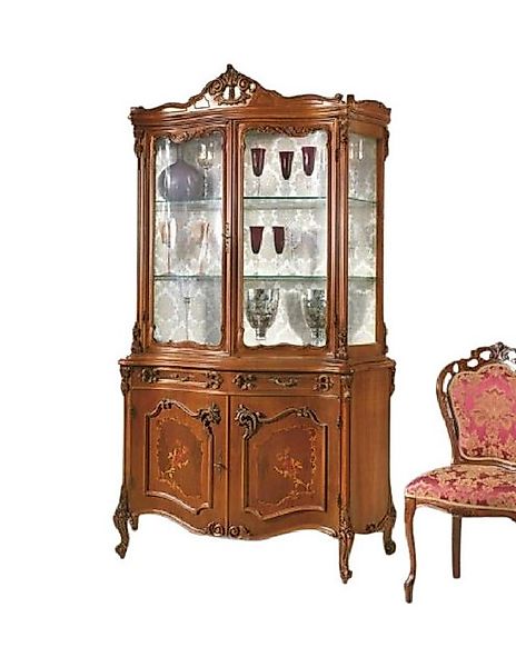 Xlmoebel Vitrine Neue Glasvitrine aus Echtholz für das Esszimmer im italien günstig online kaufen