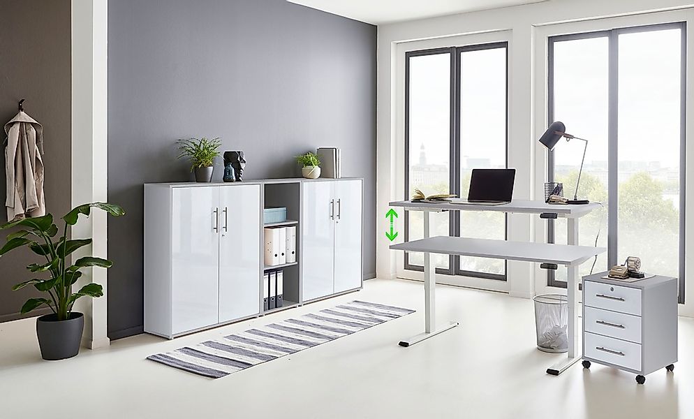 BMG Möbel Büromöbel-Set "Tabor", (Set, 5 tlg.), mit elektrisch höhenverstel günstig online kaufen