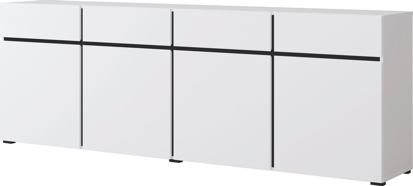 INOSIGN Sideboard "Cross,Breite 225 cm, moderne grifflose Kommode,4 Türen/4 günstig online kaufen