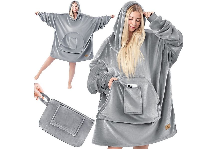 Wohndecke, KESSER, Hoodie Decke Kuscheldecke mit Ärmeln günstig online kaufen