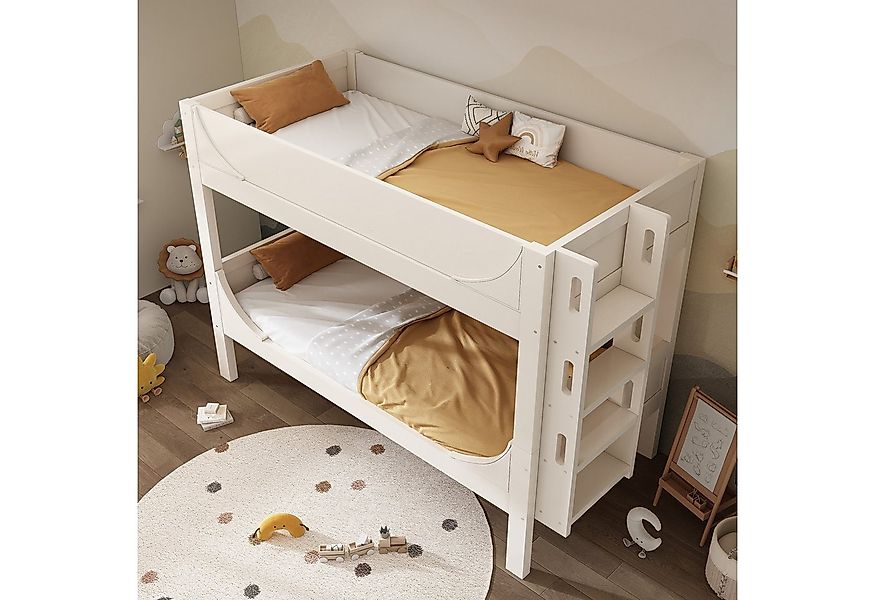 HAUSS SPOLE Hochbett 90x200 mit Leiter,Trennbares Holzbett Kinderbett mit L günstig online kaufen