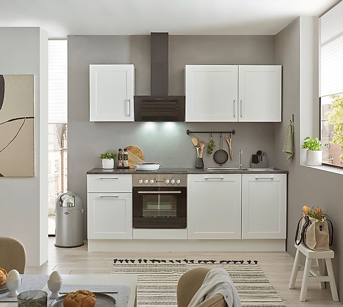BASIC by Balculina Küchenzeile "Marsi", Breite 220 cm, wahlweise mit E-Gerä günstig online kaufen