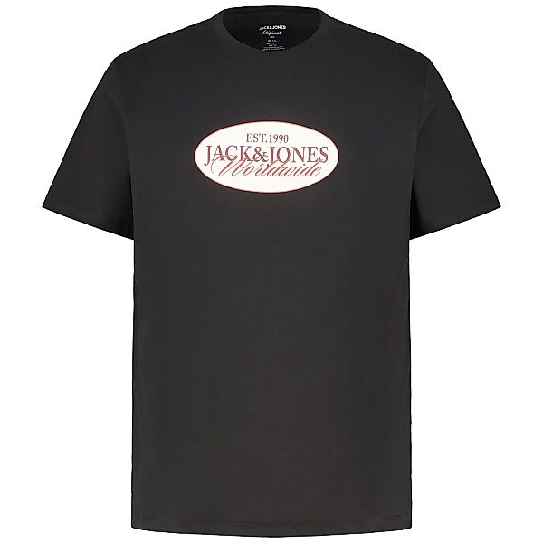 Jack&Jones T-Shirt mit Label-Print Farbe schwarz Größe: 3XL günstig online kaufen
