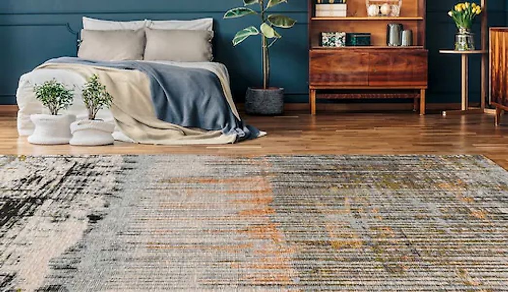 Padiro Teppich »Charme 325«, rechteckig, 5 mm Höhe, Chenille Flachgewebe im günstig online kaufen