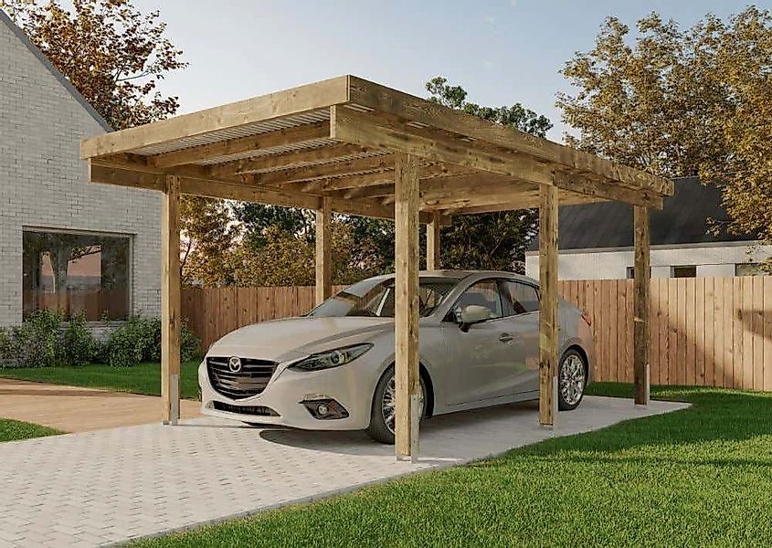 Alpholz Einzelcarport Sardinien, BxT: 304x504 cm, günstig online kaufen
