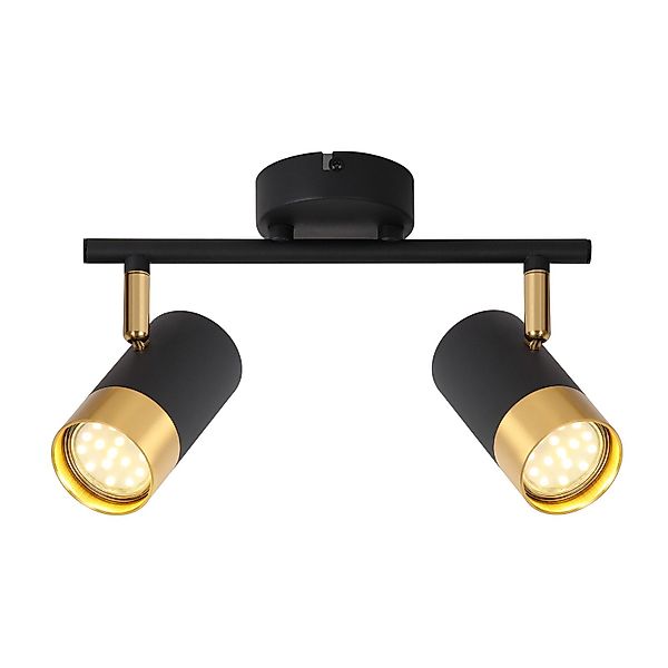 Nettlife Deckenstrahler GU10 Flurlampe Schwarzgold 350° günstig online kaufen