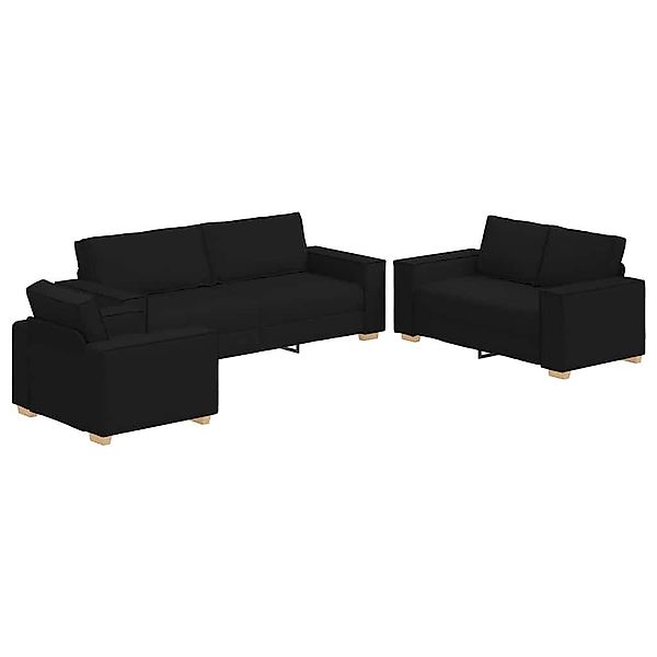 vidaXL Sofa Sofa 3 pcs Schwarz günstig online kaufen