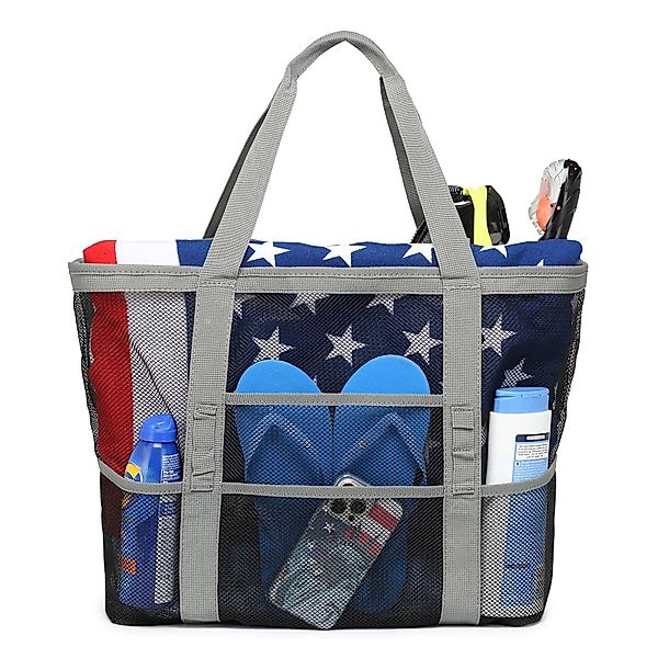 RWEUOQ XL-Strandtasche Große Kapazität Strandspielzeug Mesh günstig online kaufen