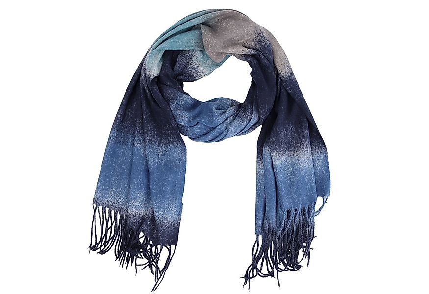 MIRROSI Modeschal weicher und warmer im Farbverlauf mit Fransen, 70x180cm, günstig online kaufen