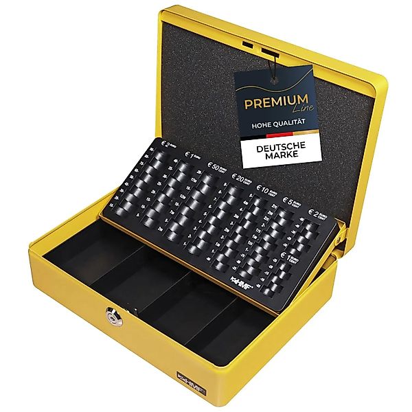 HMF 10015-17 Geldkassette Münzzählbrett 30 x 24 x 9 cm Gelb günstig online kaufen