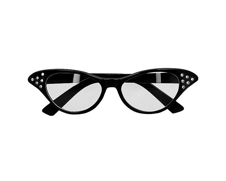 Smiffys Kostüm Rockabilly Cateye Brille schwarz, 50er Jahre Sonnenbrille mi günstig online kaufen
