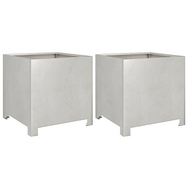 vidaXL Pflanzkübel 2 Stk 40x40x40 cm Edelstahl 851208 günstig online kaufen