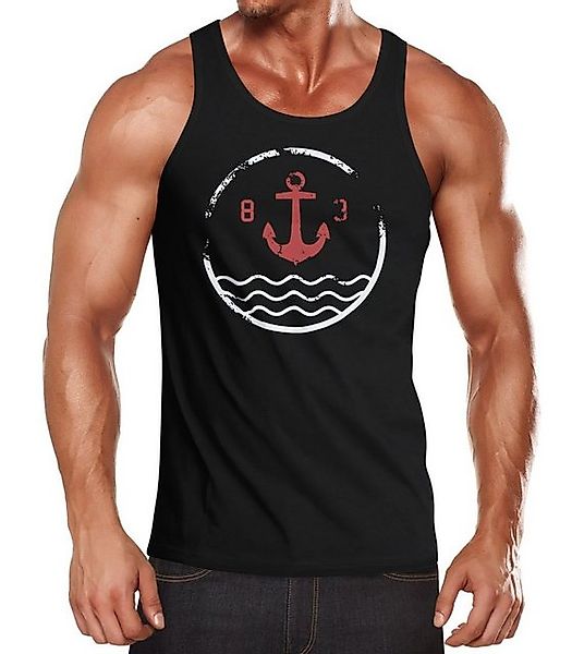 Neverless Tanktop Herren Tank-Top Anker Vintage Wasser Muskelshirt Muscle S günstig online kaufen