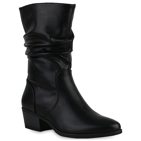 VAN HILL 840533 Stiefel Damen Klassische Stiefel Holzoptikabsatz Spitze Boo günstig online kaufen