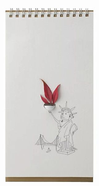 Vase Flip Humour papierfaser weiß braun / Papier - Pa Design - Braun günstig online kaufen