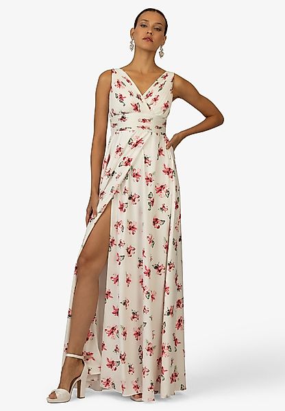 Kraimod Abendkleid mit Raffung und Blumenprint günstig online kaufen