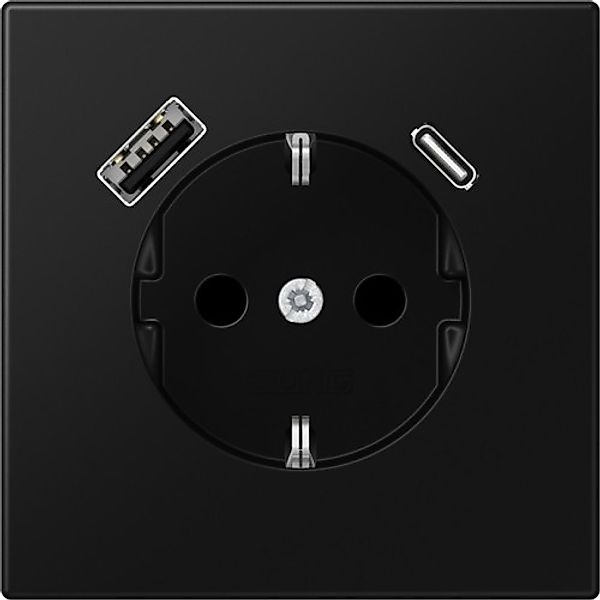 Jung SCHUKO Steckdose mit USB Typ AC LS 1520-15 CA SWM - LS1520-15CASWM günstig online kaufen