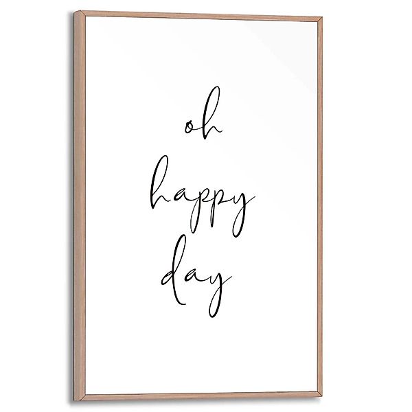 Reinders Gerahmtes Bild Schönen Tag für Home Office 30 cm x 20 cm Schwarz-W günstig online kaufen