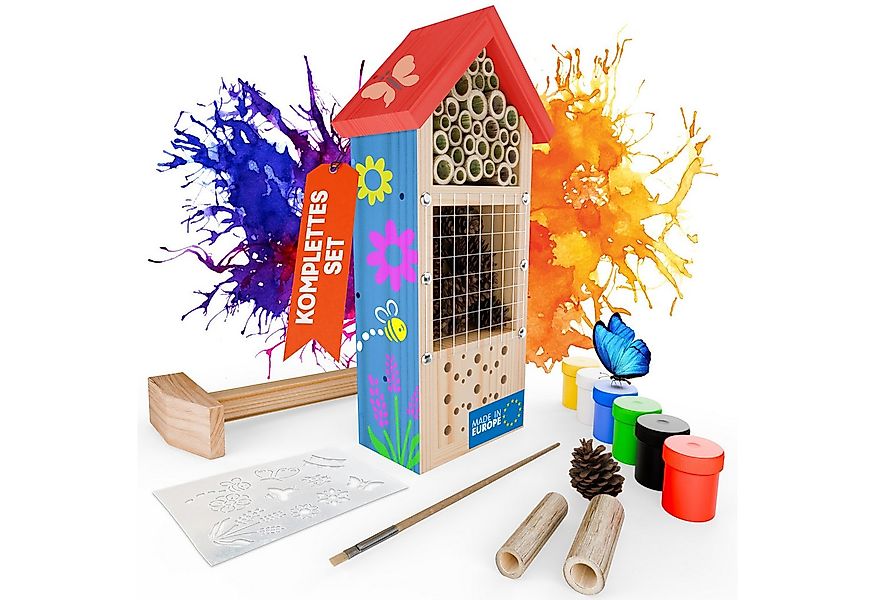 Eli Insektenhotel Bausatz für Kinder aus Kiefernholz zum Bemalen DIY Bienen günstig online kaufen