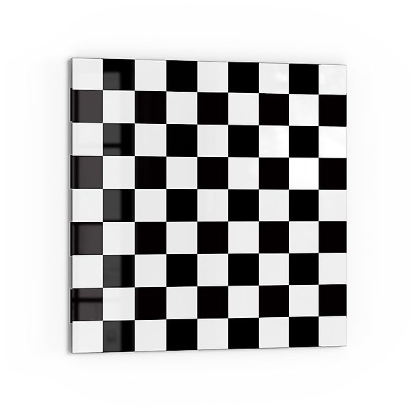 DEQORI Küchenrückwand 'Schachbrett Illusion', Glas Spritzschutz günstig online kaufen