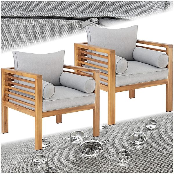 tectake Gartenstuhl Garten-Loungesessel (Set, 2 St), günstig online kaufen