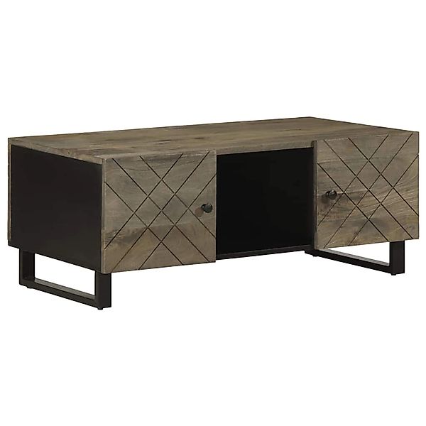 vidaXL Couchtisch Schwarz 100x54x40 cm Massivholz Mango 4017696 günstig online kaufen