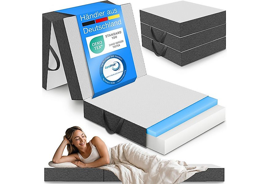 Klappmatratze 11 cm Kaltschaum, 4 cm Visko-Mineralschaum, ELONEO, 15 cm hoc günstig online kaufen