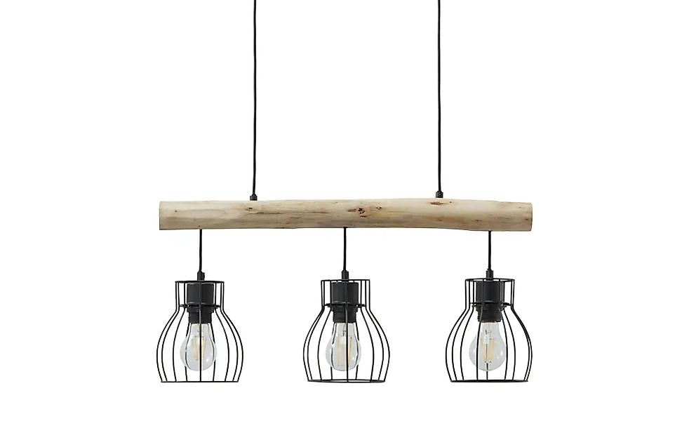 Globo Lighting Pendelleuchte  3-flammig  Holz/ Metall Körbe   ¦ holzfarben günstig online kaufen