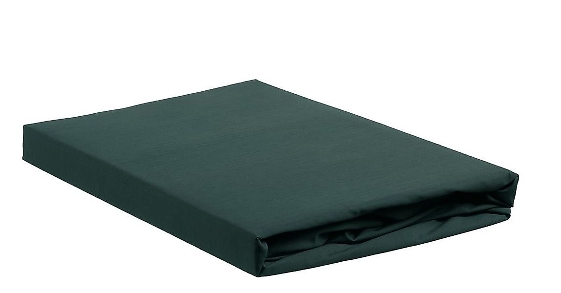 Ambiante Spannbettlaken Spannbettlaken Baumwoll Uni HL Dark Green 200x200 g günstig online kaufen