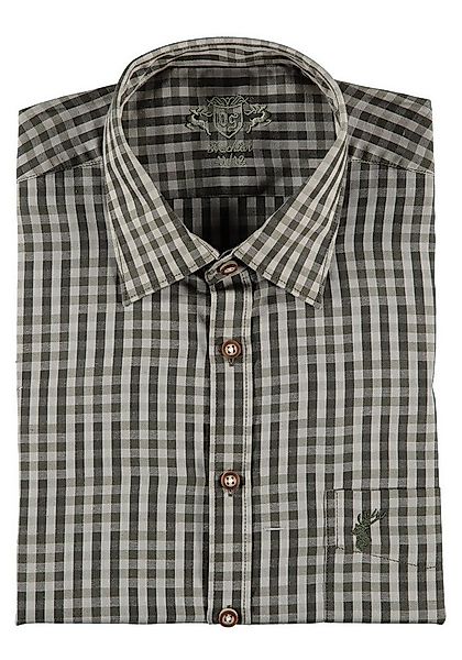 OS Trachten Outdoorhemd Theqal Langarm Jagdhemd mit Hirsch-Stickerei auf de günstig online kaufen