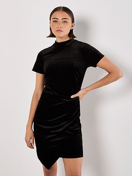 Apricot Partykleid Minikleid aus Samt, mit günstig online kaufen