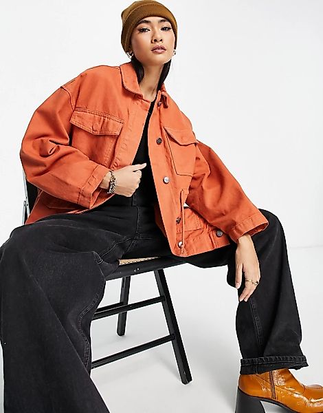 Waven – Haley – Utility-Jacke in Rost mit vielen Taschen, Kombiteil-Neutral günstig online kaufen