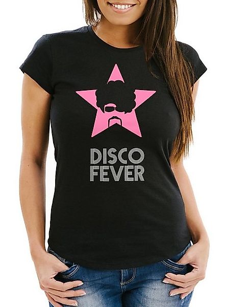 MoonWorks Print-Shirt Damen T-Shirt Retro Disco Party Fever Slim Fit Moonwo günstig online kaufen