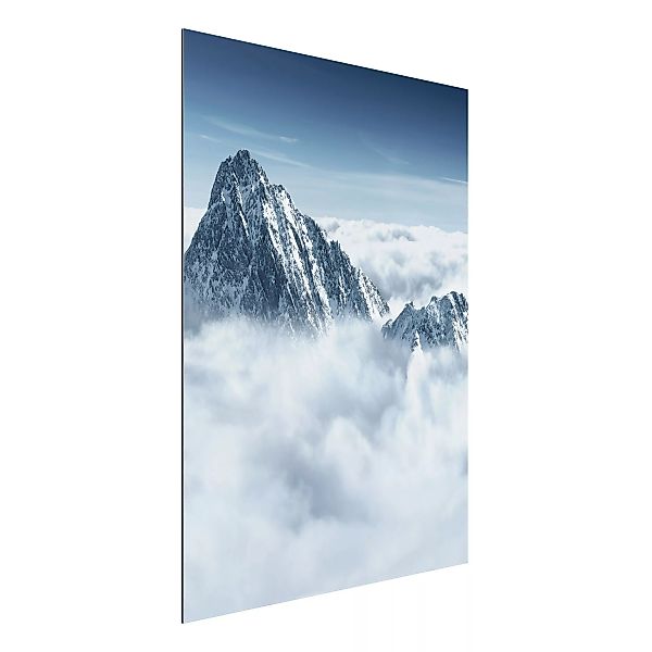 Alu-Dibond Bild Natur & Landschaft - Hochformat 3:4 Die Alpen über den Wolk günstig online kaufen