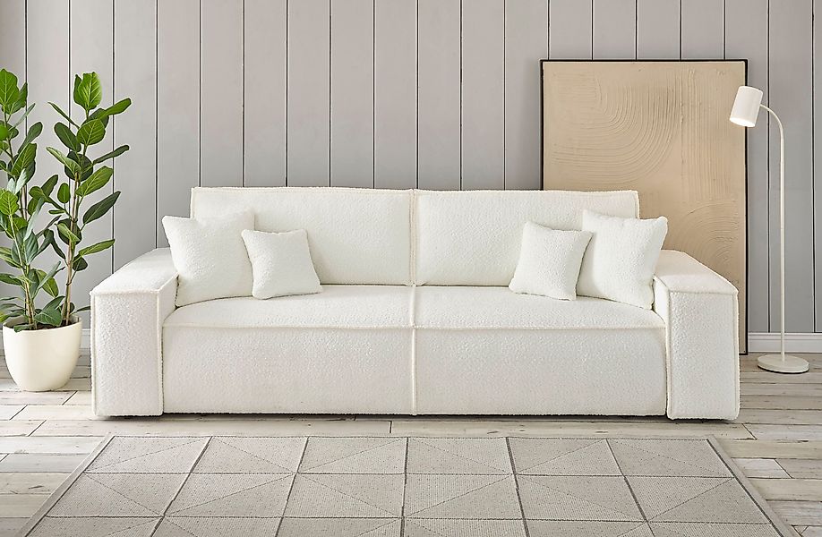 andas 3-Sitzer "FINNLEY Schlafsofa 257 cm, Schlaffunktion mit Bettkasten (2 günstig online kaufen