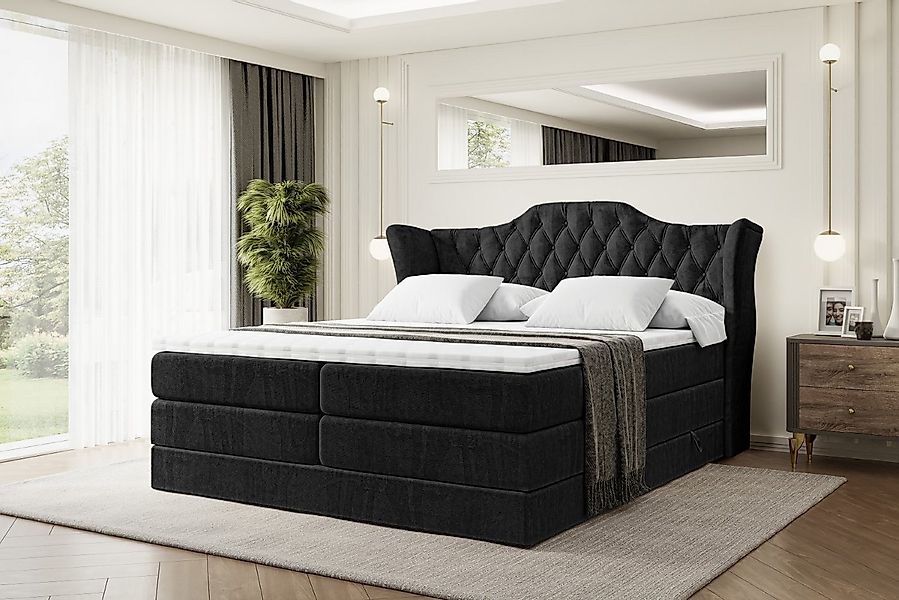 ALTDECOR Boxspringbett VILA KING (Multipocket-Matratze H4, H3 Matratze Bone günstig online kaufen