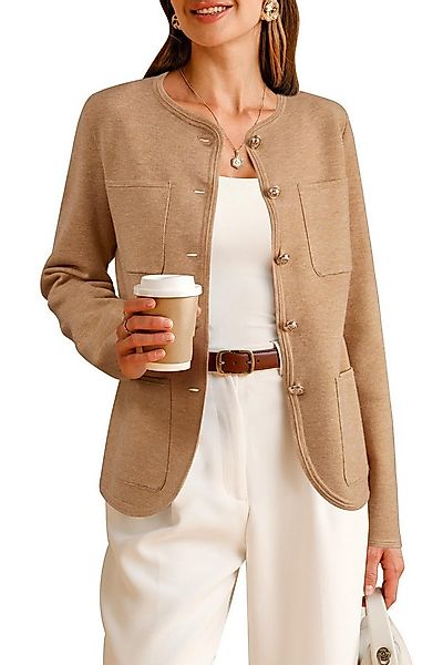 Arach&Cloz Jackett Damen Damen-Sweater-Blazer aus Wollmischung, Business-Ca günstig online kaufen