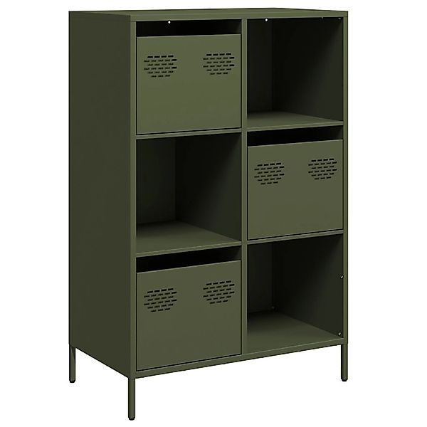 vidaXL Highboard Olivgrün 68x39x103,5 cm Stahl 851410 günstig online kaufen